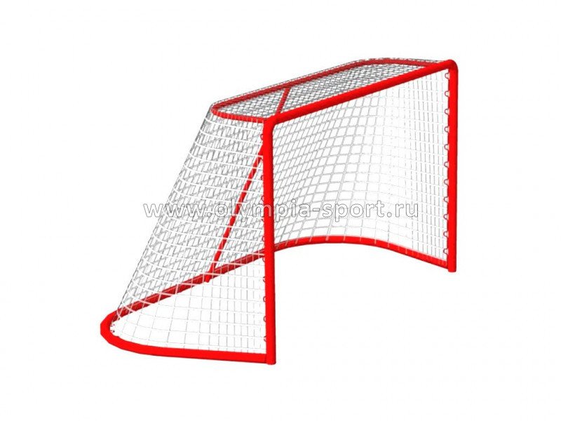 Сетка для хоккея с шайбой d=2,2мм (без гасителя) игровая (для ворот 1,3*1,9м), цв.белый