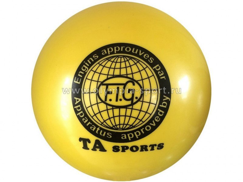 Мяч для худ. гимнастики TA sport д.15см желтый Т11