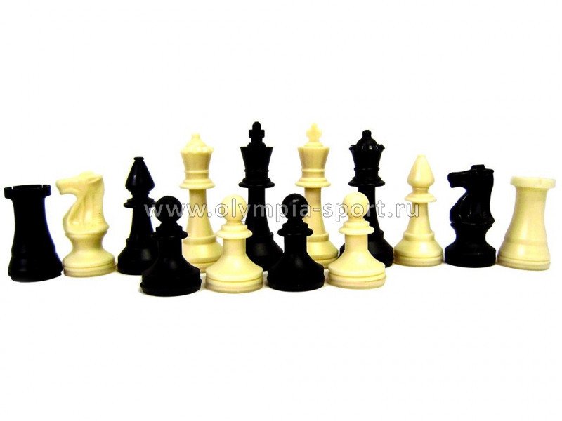 Фигуры шахматные обиходные пластиковые в коробке 02-106К