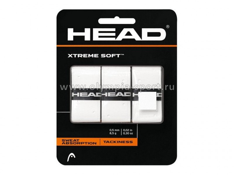 Овергрип Head Xtreme Soft арт.285104-WH, 0,5мм, 3шт, белый