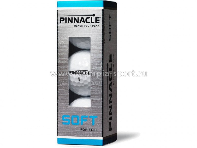 Мяч для гольфа Pinnacle Soft арт.P5011S-BIL, 3шт. уп, белый