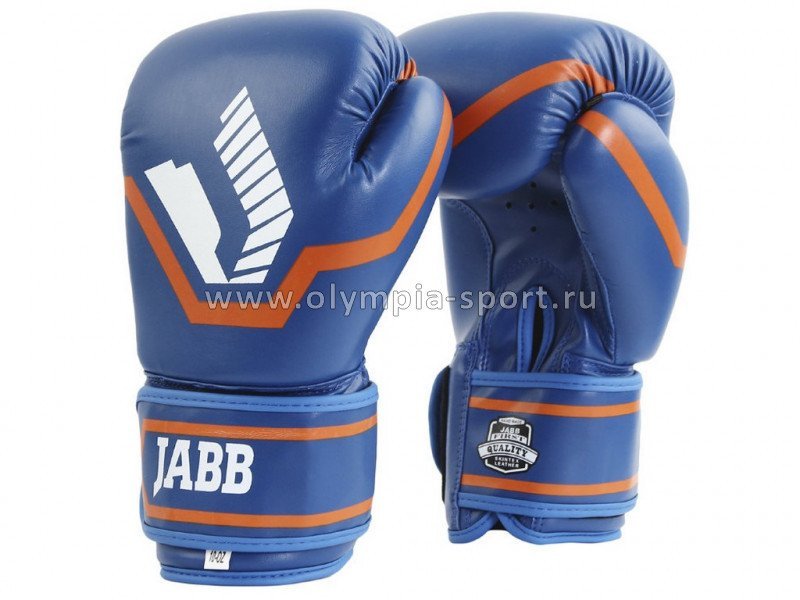 Перчатки бокс. (иск.кожа) Jabb JE-2015/Basic 25 синий 10ун.