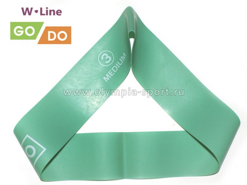 Эспандер -петля GO DO W-Line латекс (3) цв.зеленый 0,7мм (нагр.6,3-10,2кг)