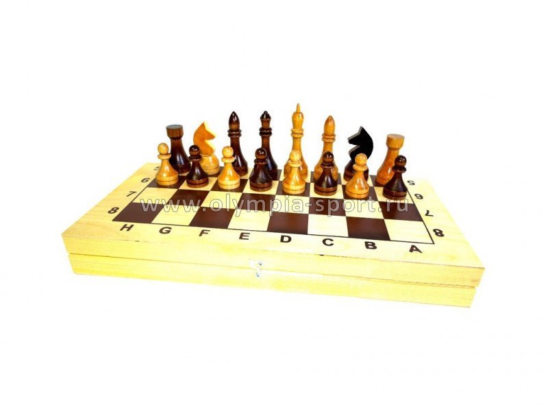 Шахматы гроссмейстерские деревянные (подклейка фетром) утяжеленные с деревянной доской 02-16У