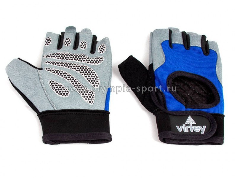 Перчатки для т/а и фитнесса Virtey арт.WLG02 цв.синий