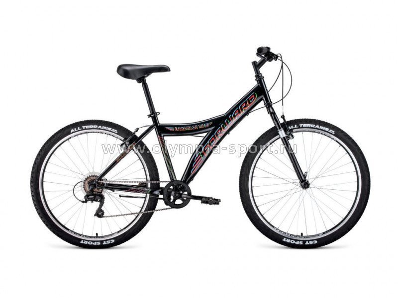 Велосипед Forward DAKOTA 26 1.0 (26" 6 ск рост 16.5") черный/красный
