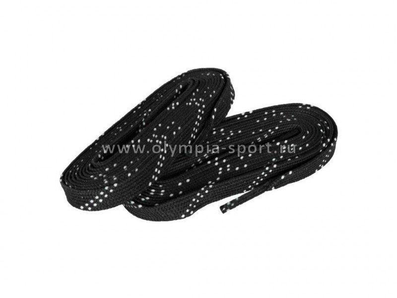 Шнурки для коньков Mad Guy Pro-Line без пропитки 274см, цв.черный