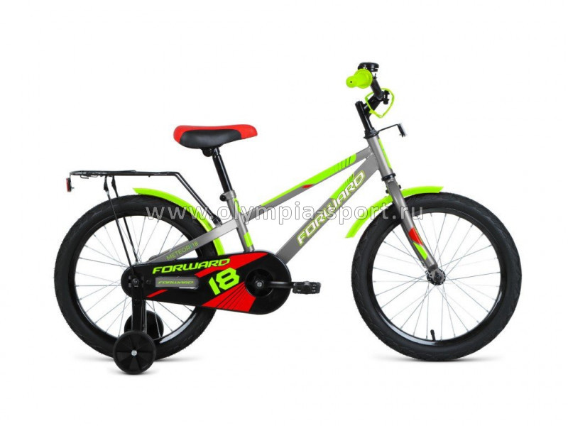 Велосипед Forward METEOR 18 (18" 1 ск) серый/зеленый
