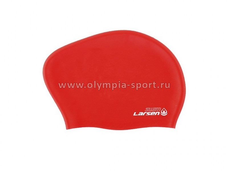 Шапочка для плавания Larsen LC-SC807 для длинных волос красный