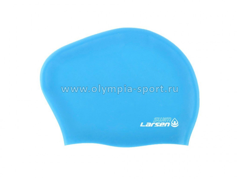 Шапочка для плавания Larsen LC-SC808 для длинных волос голубая