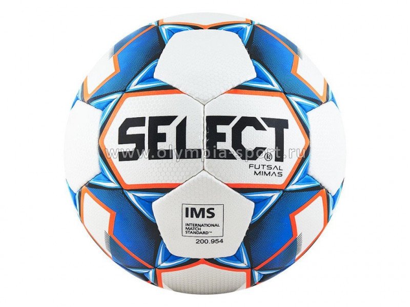 Мяч футзал SELECT Futsal Mimas, р.4, IMS, 32пан, гл.ПУ, руч.сш, бел-гол-оранж