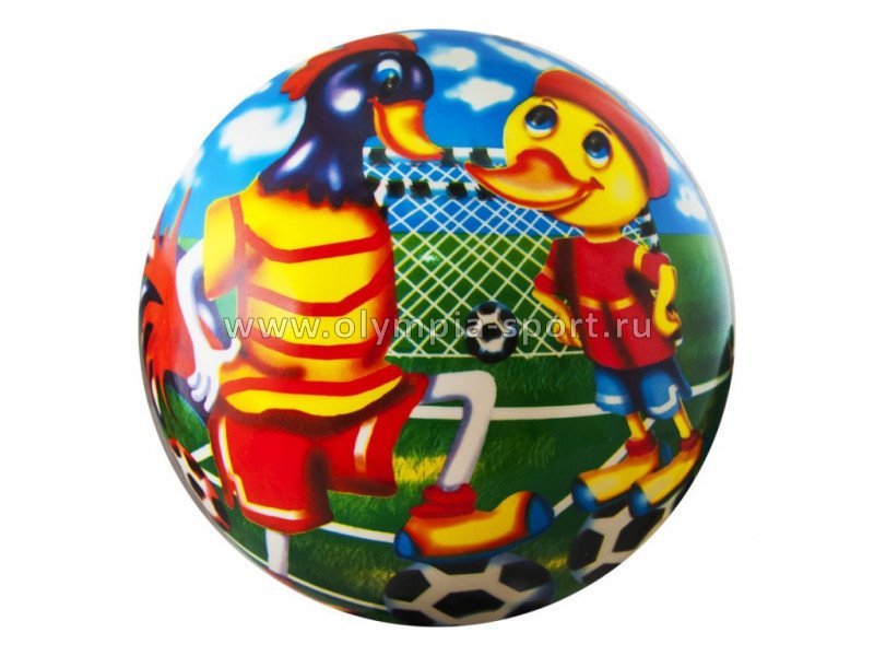 Мяч детский "Веселый футбол", диам. 21 см, пластизоль, синий