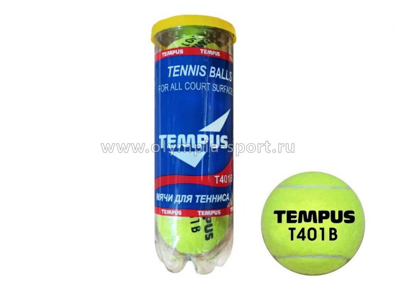 Мяч б/т Tempus в тубе (3 шт.) арт.Т401B