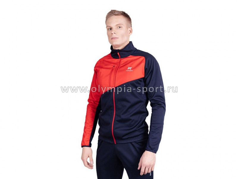 Куртка разминочная Nordski Premium Blueberry/Red 800021