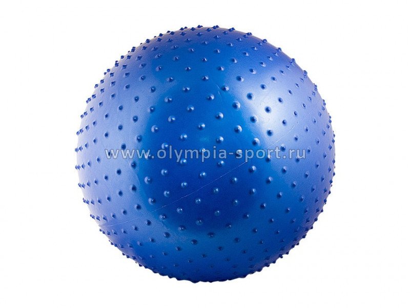 Мяч массажный TORRES 65см, эласт.ПВХ, с насосом, синий