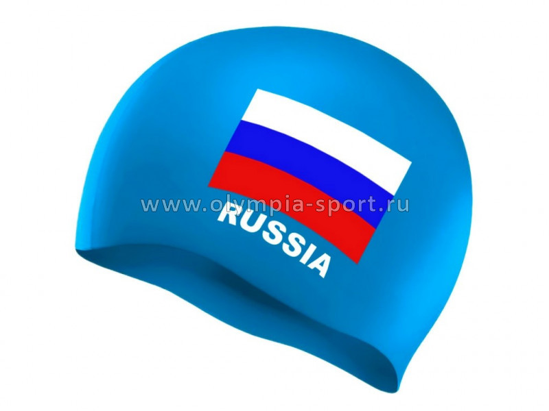Шапочка для плавания Sprinter флаг России, силикон