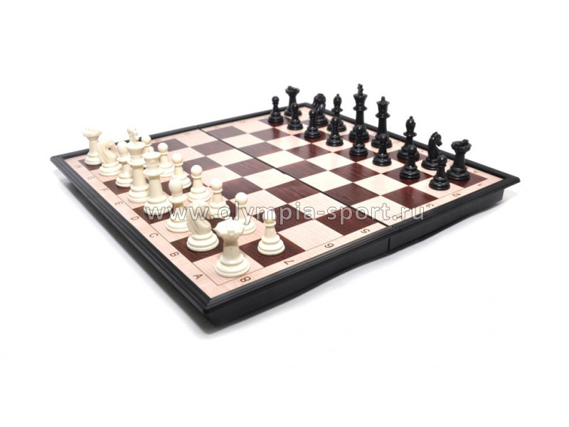 Игра настольная магнитная "2 в 1" шахматы, шашки (доска 21х21см) 3137