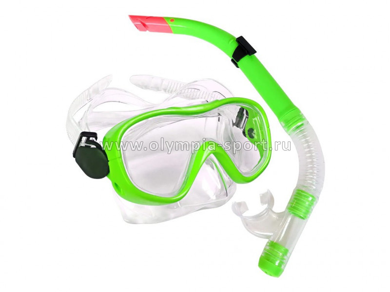 Набор для плавания юниорский маска+трубка (ПВХ) (зеленый) E33109-2
