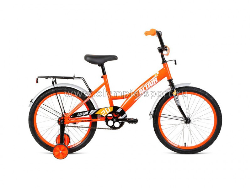 Велосипед ALTAIR KIDS 20 (20" 1ск рост 13") ярко-оранжевый/белый