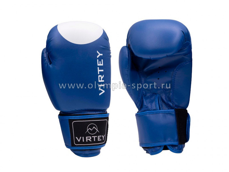Перчатки бокс. Virtey BG11 цв.синий/белый