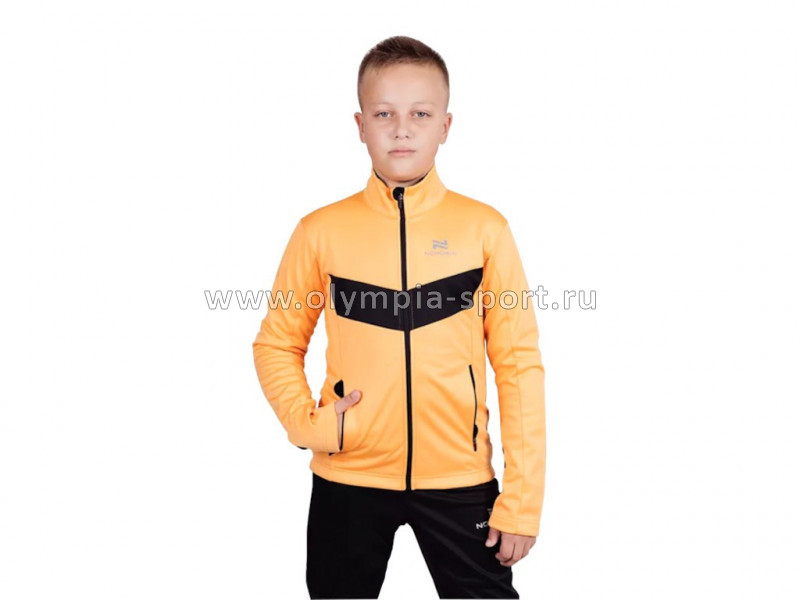 Куртка разминочная Nordski Jr.Base Orange/Black J812257