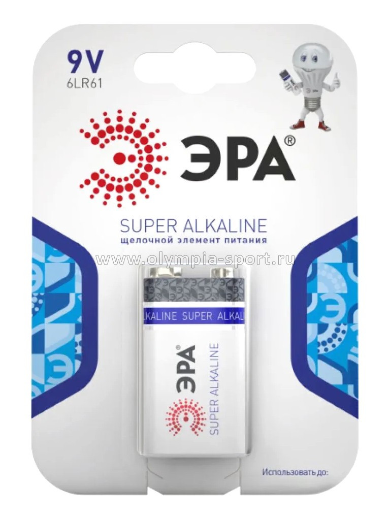 Батарейка ЭРА 6LR61 9V Super Alkaline