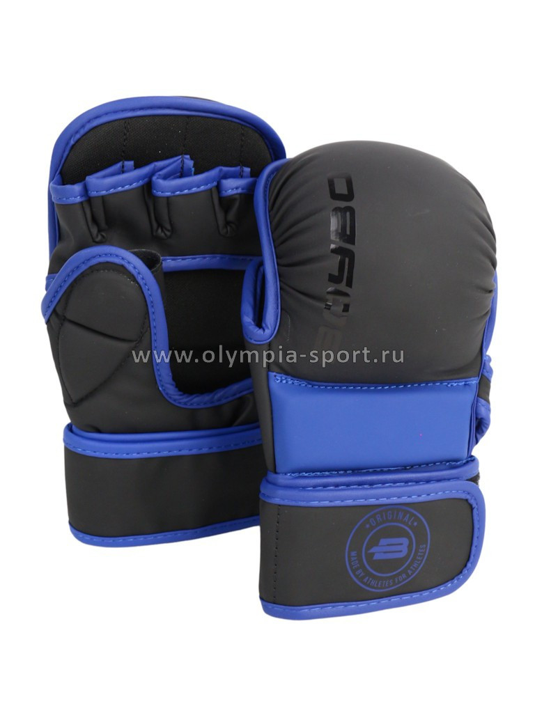Перчатки MMA Boybo Wings кожа черно-синие
