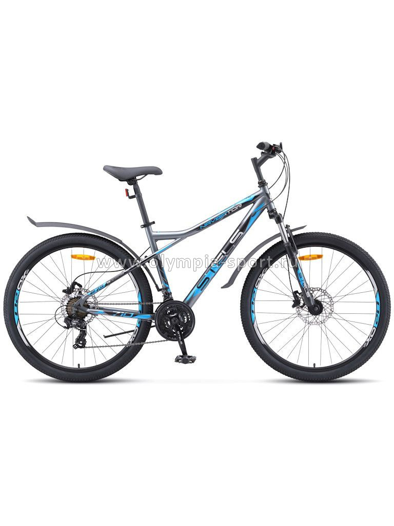 Велосипед Stels Navigator-710 D (27,5" 21ск рост 18") серый/черный/серебристый