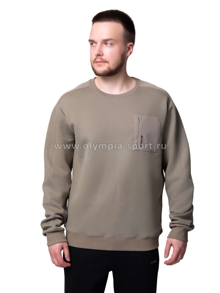 Свитшот мужской Strobbs E2399-24 серо-зеленый р.L