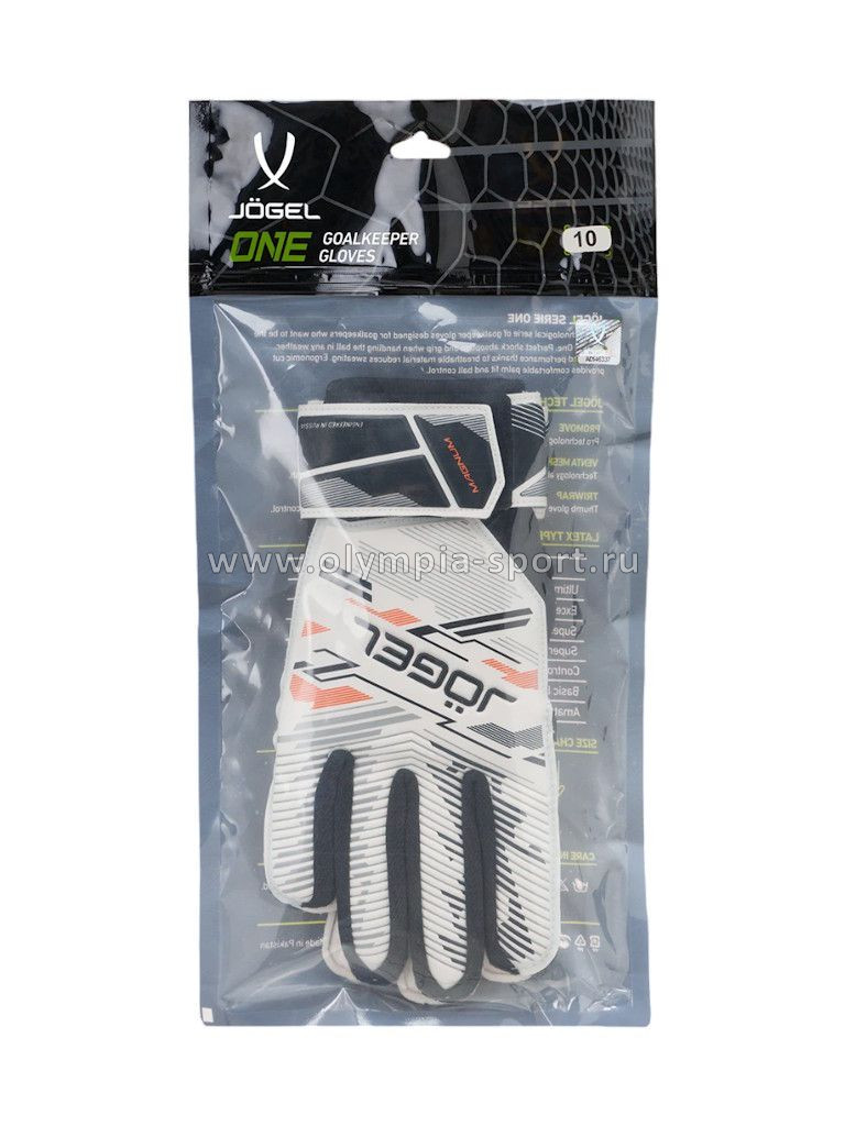 Перчатки вратарские Jögel Magnum AL3 Flat, белый (8)