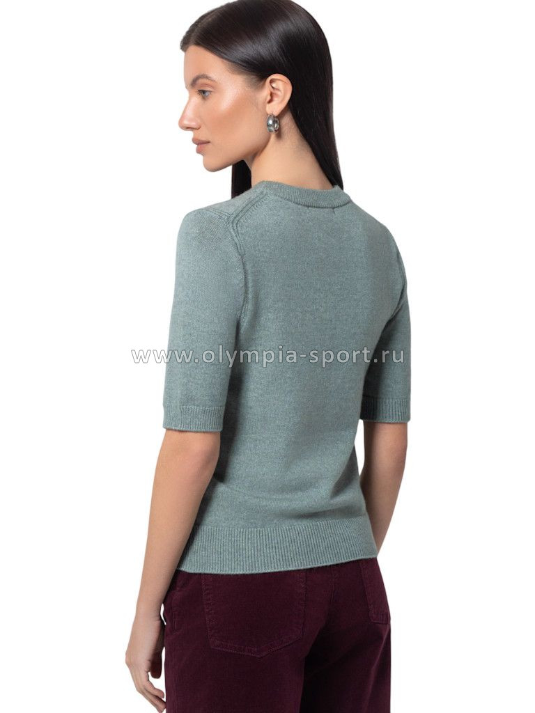 Джемпер женский D39.358 светло-оливковый меланж