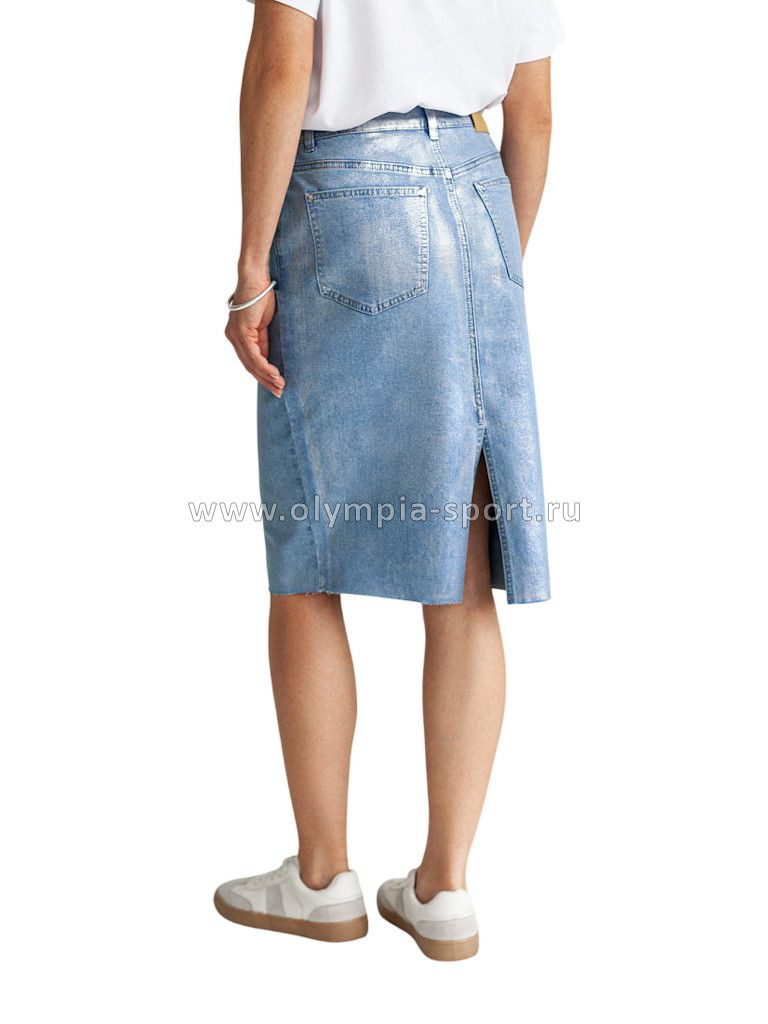 Юбка женская D56.120 голубой-серебряный