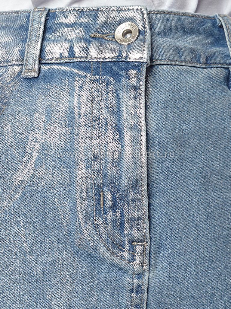 Юбка женская D56.120 голубой-серебряный