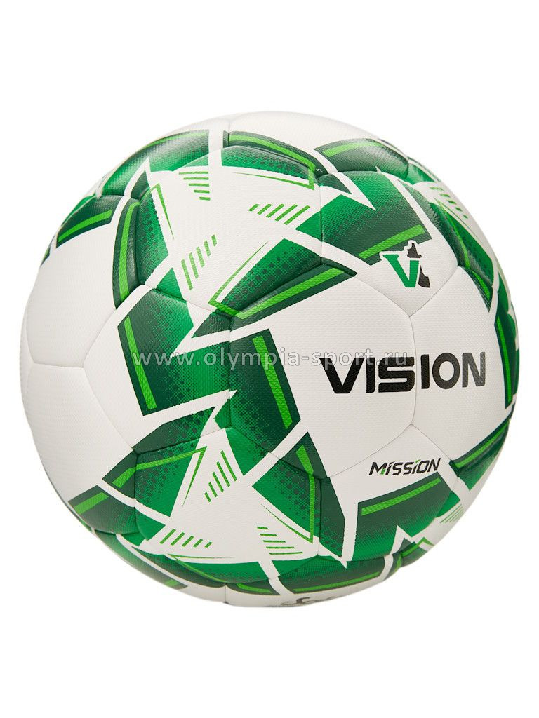 Мяч футзальный VISION MISSION, р.4, PU бело-зелен