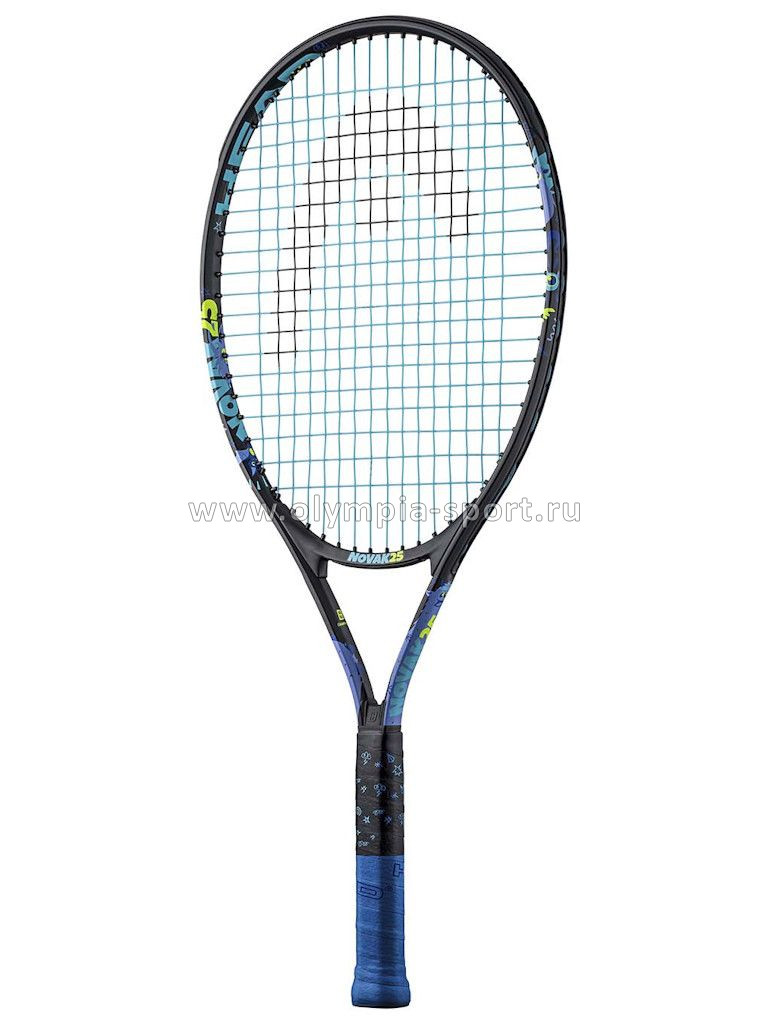 Ракетка б/т HEAD Novak 25 Gr07, для дет. 8-10лет, черно-синий