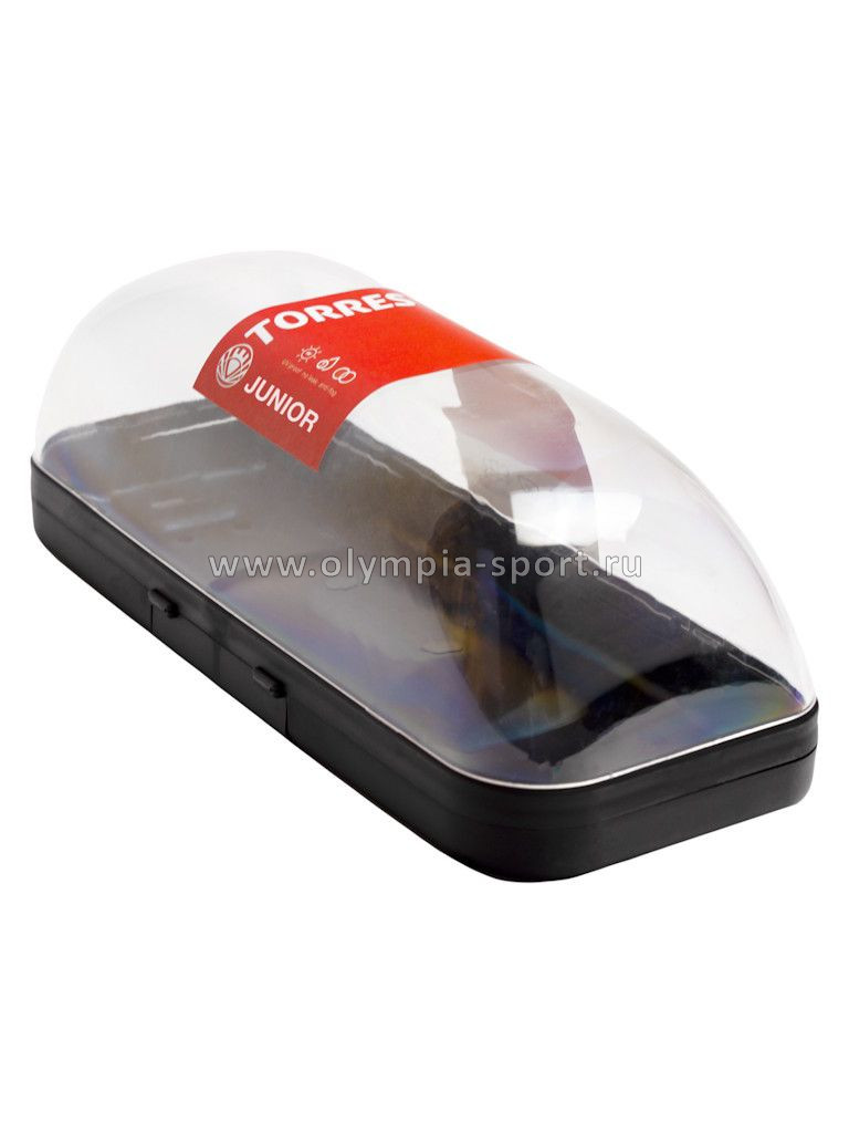 Очки для плавания детские TORRES Junior, оранж.линзы, чер. оправа, раздв. регул.ремешок