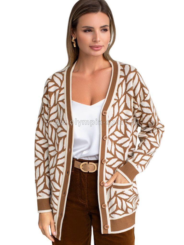 Жакет женский Vilatte D31.130 карамельный-бежевый