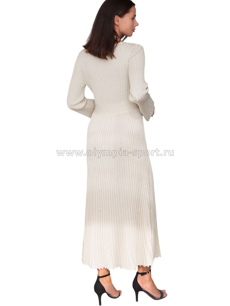 Платье вязаное женское Vilatte D32.102 шампань