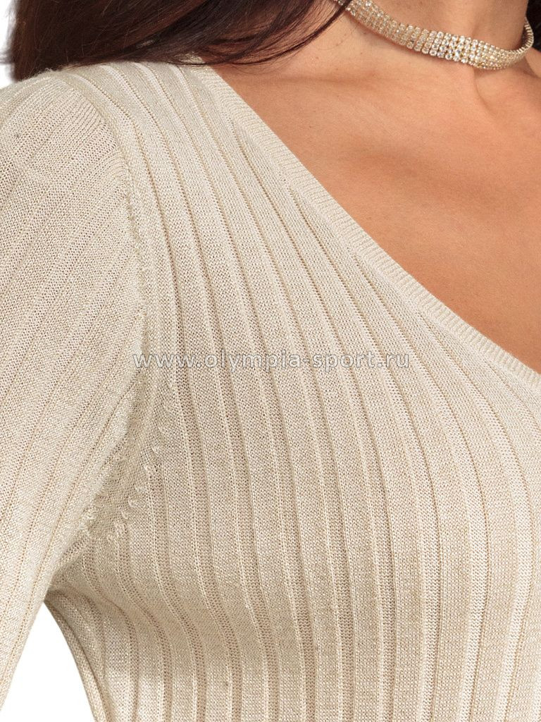 Платье вязаное женское Vilatte D32.102 шампань