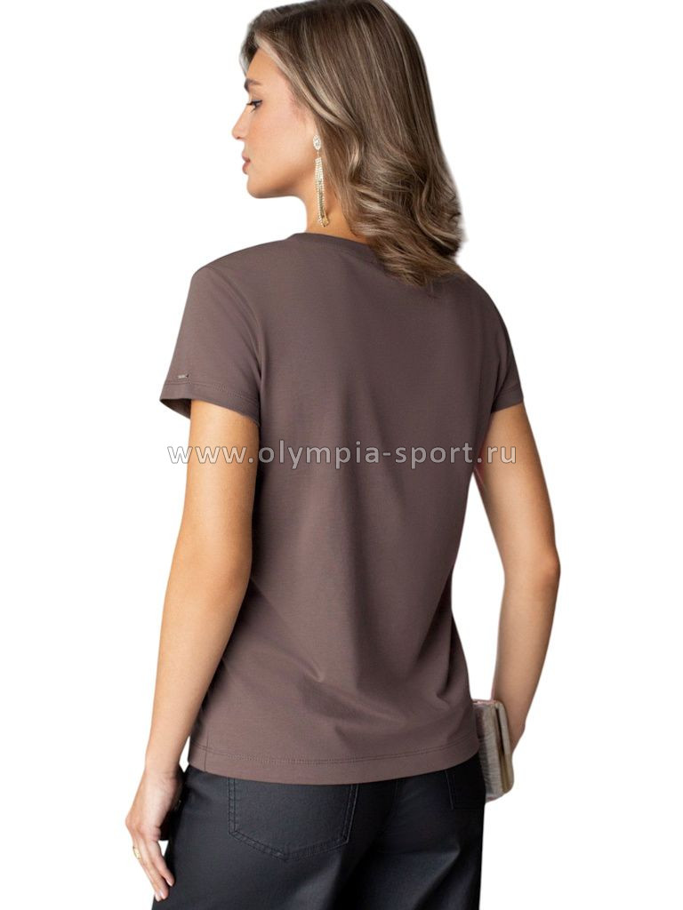 Футболка женская Vilatte D49.124 кофе_рыба