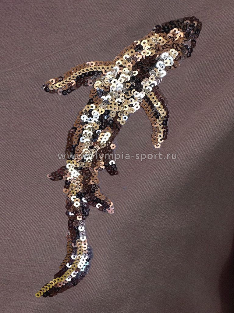 Футболка женская Vilatte D49.124 кофе_рыба