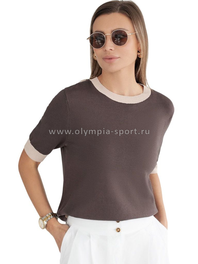 Джемпер женский Vilatte D39.388 кофейный