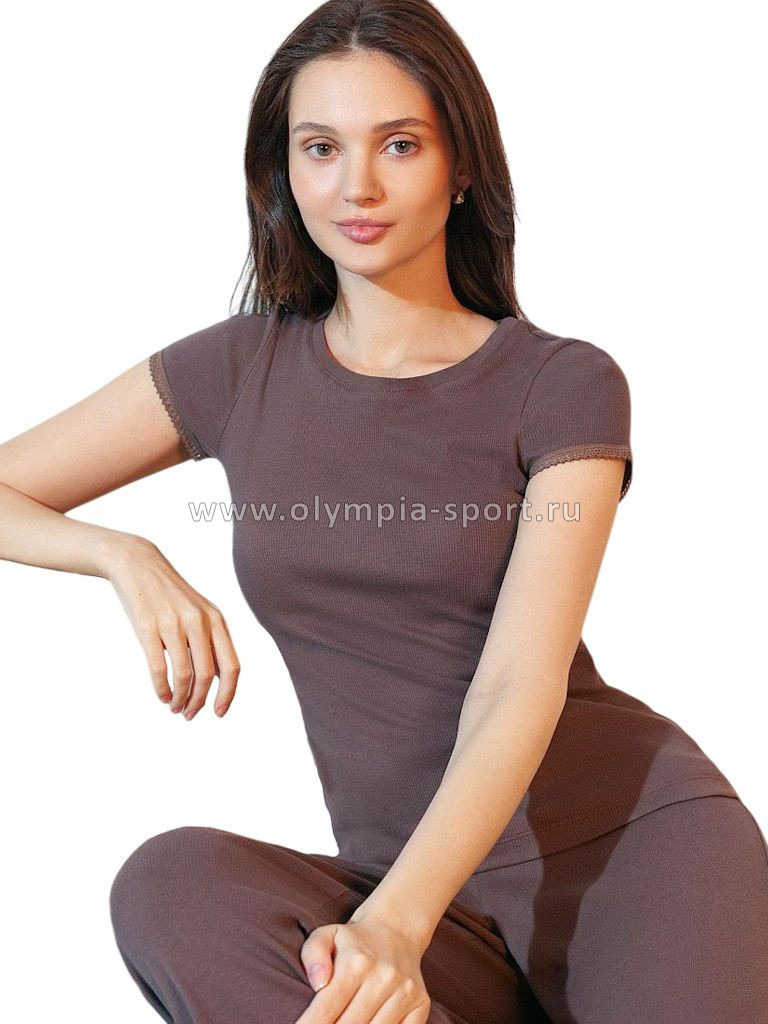 Футболка женская Vilatte D49.152 кофе