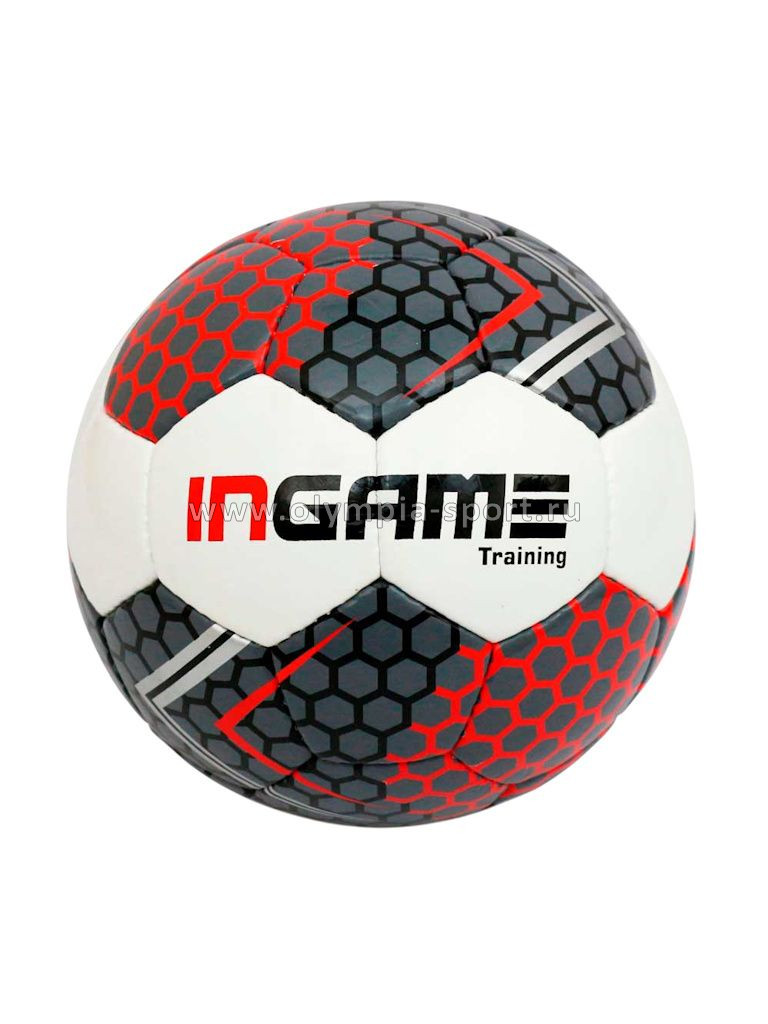 Мяч футбольный Ingame Training, №5 бело-красно-серый IFB-129