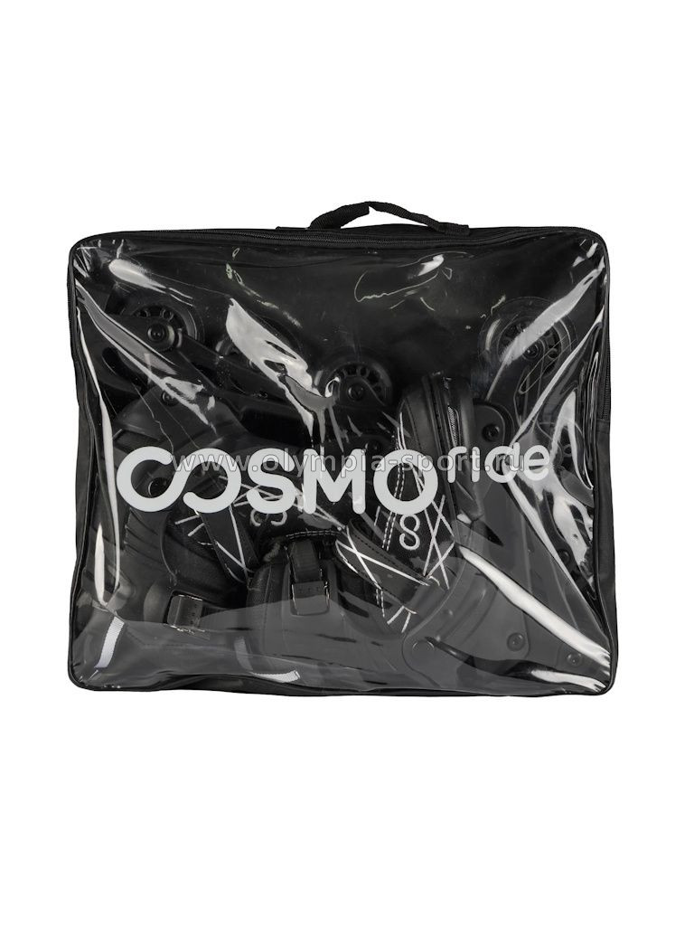 Коньки роликовые раздвижные Cosmoride Freerider черно-белый