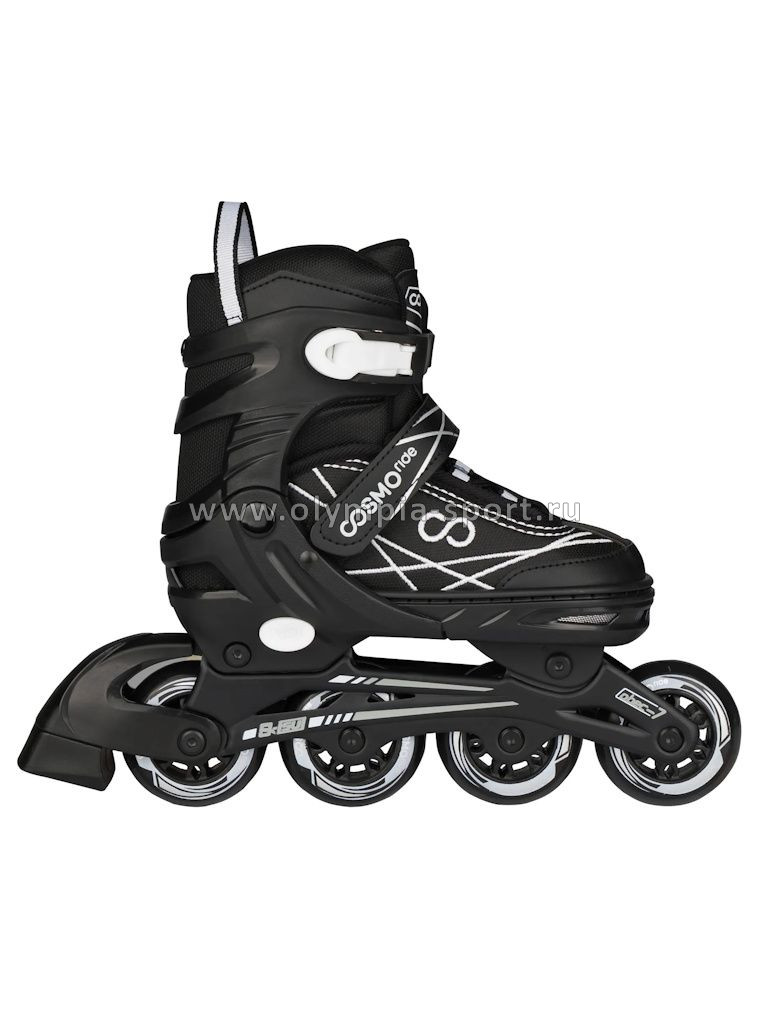 Коньки роликовые раздвижные Cosmoride Freerider черно-белый