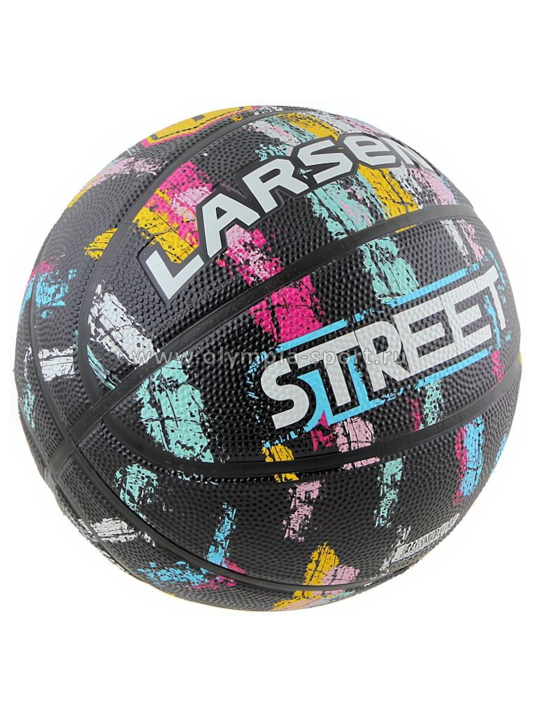 Мяч баскетбольный Larsen Street black/paint р.7 резина