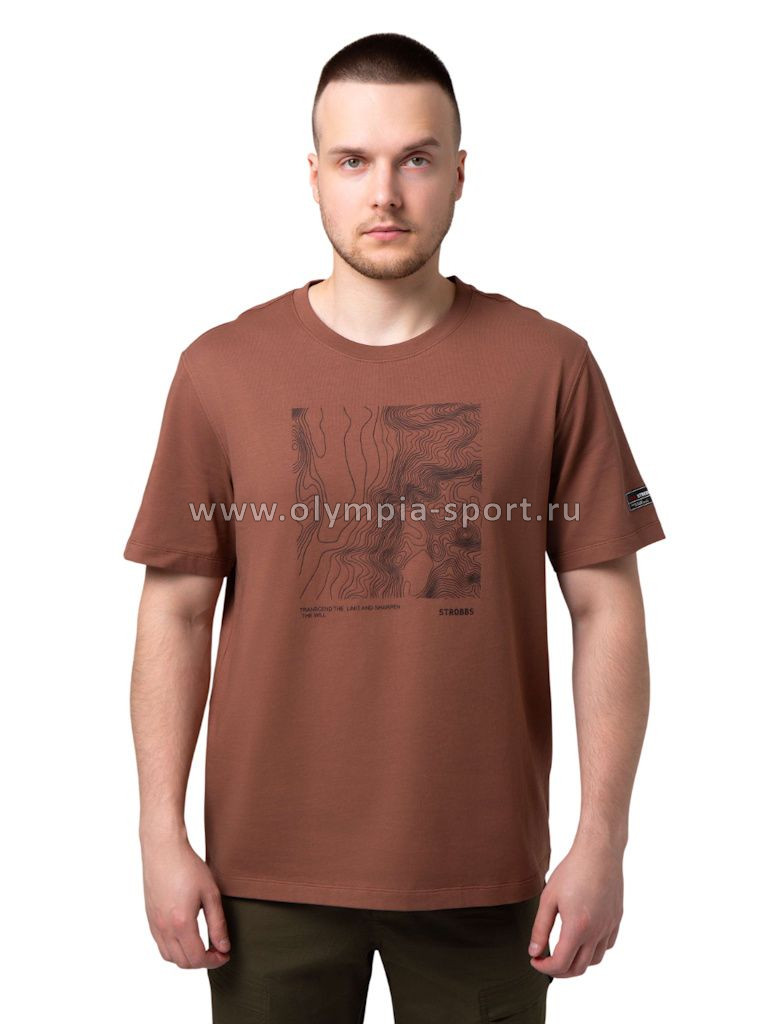 Футболка мужская Strobbs E2517-7 коричневый