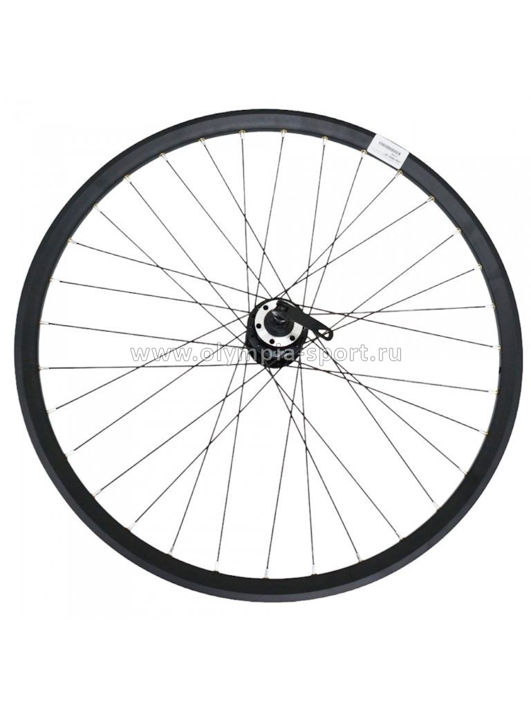 Колесо заднее 26" обод двойной алюм. черн., диск, втул. под трещотку 7-8ск на промподшип. быстросъем
