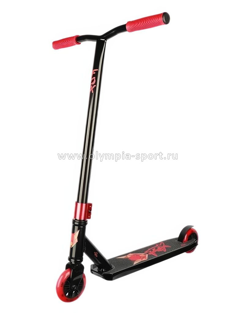 Самокат трюковый ATEOX Fox 100mm черный/красный